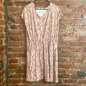 Pink reptile print Zara dress size L